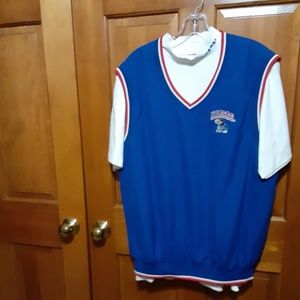 Colosseum Kansas Jayhawks Vest/Mock Turtle 2-Piece Set